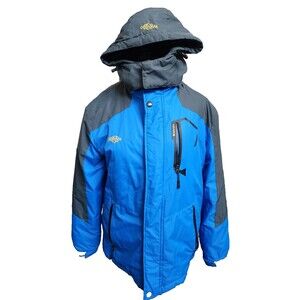 WANTDO Blue Ski Jacket Waterproof Windproof Detachable Hood Size Small